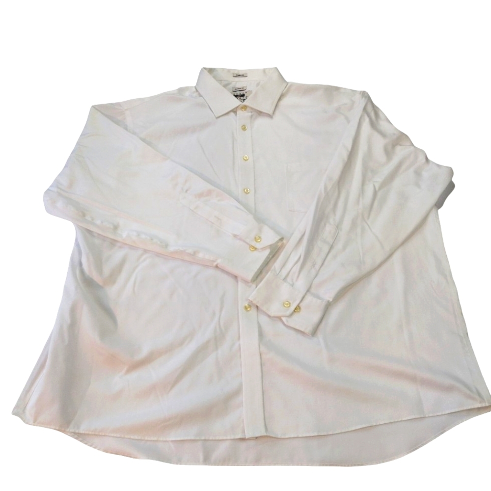 NEW Joseph Abboud Classic Fit Men's White 2XL 19 34/35 Button Up Long SLV Dress